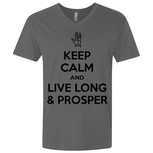 T-Shirts Heavy Metal / X-Small Keep calm prosper Men's Premium V-Neck