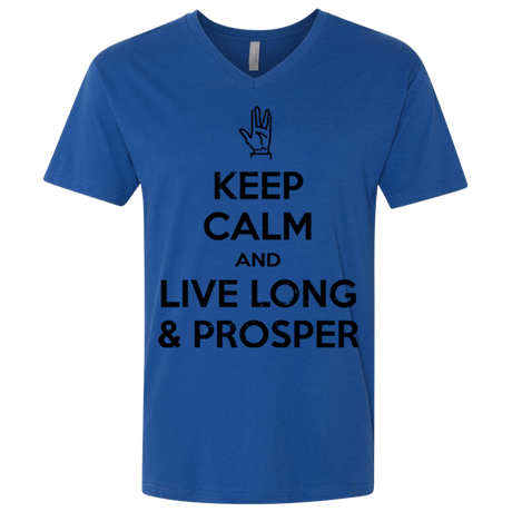 T-Shirts Royal / X-Small Keep calm prosper Men's Premium V-Neck