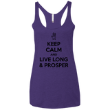 T-Shirts Purple / X-Small Keep calm prosper Women's Triblend Racerback Tank