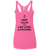 T-Shirts Vintage Pink / X-Small Keep calm prosper Women's Triblend Racerback Tank