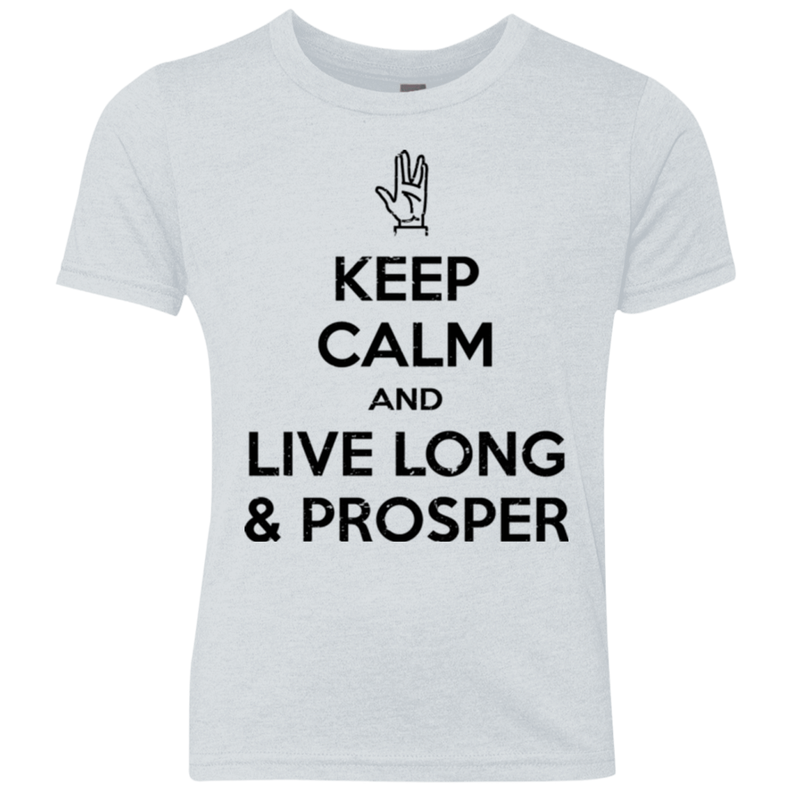 T-Shirts Heather White / YXS Keep calm prosper Youth Triblend T-Shirt