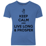 T-Shirts Vintage Royal / YXS Keep calm prosper Youth Triblend T-Shirt