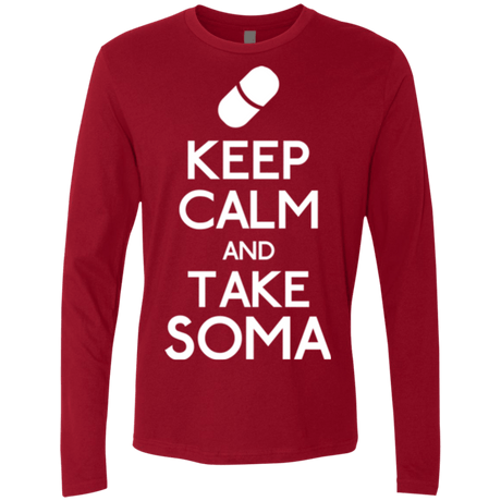 T-Shirts Cardinal / Small Keep Calm Soma Men's Premium Long Sleeve