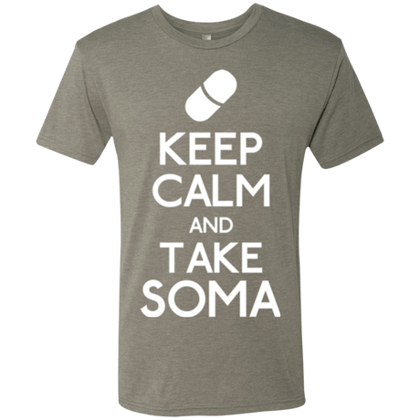 T-Shirts Venetian Grey / Small Keep Calm Soma Men's Triblend T-Shirt