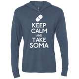 T-Shirts Indigo / X-Small Keep Calm Soma Triblend Long Sleeve Hoodie Tee