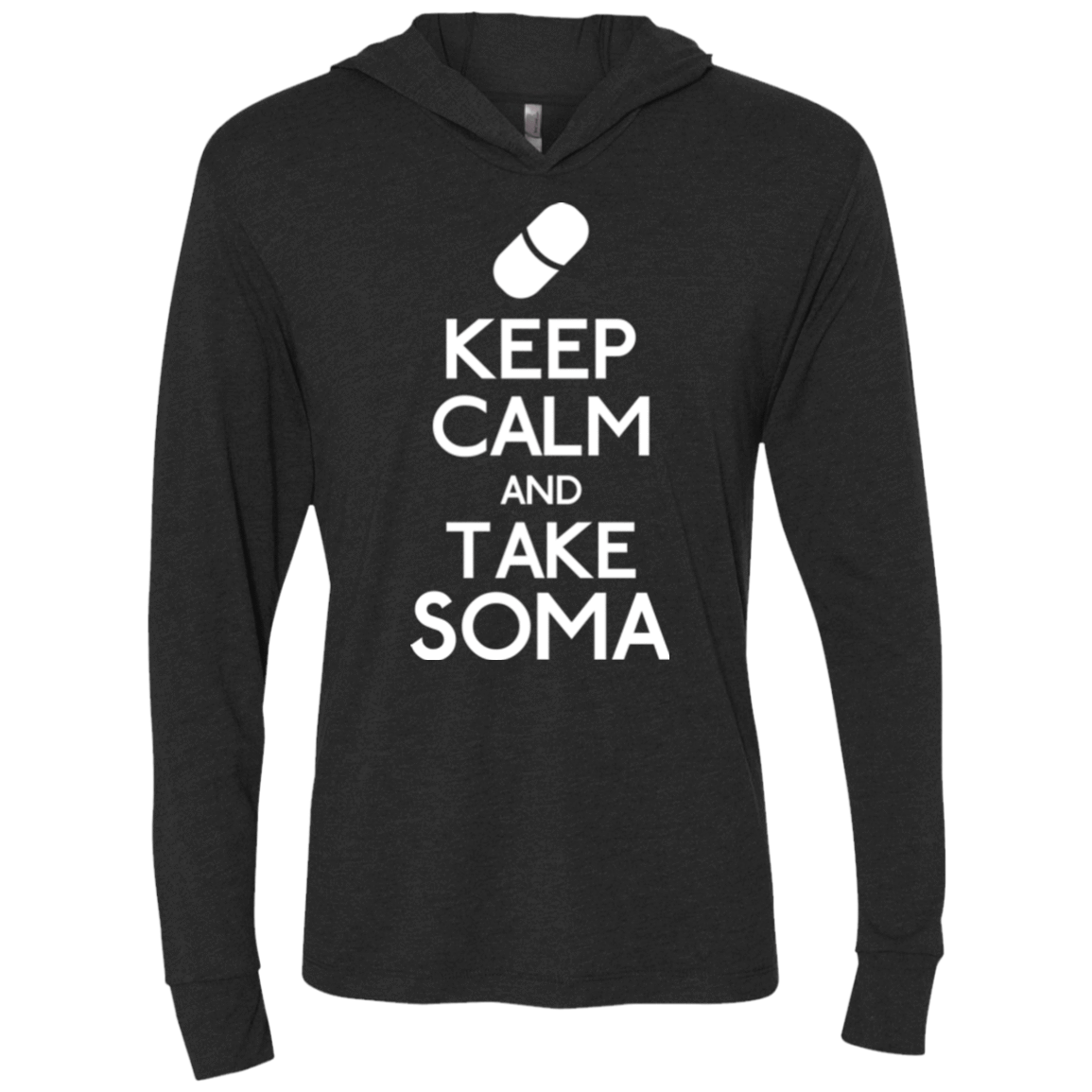 T-Shirts Vintage Black / X-Small Keep Calm Soma Triblend Long Sleeve Hoodie Tee