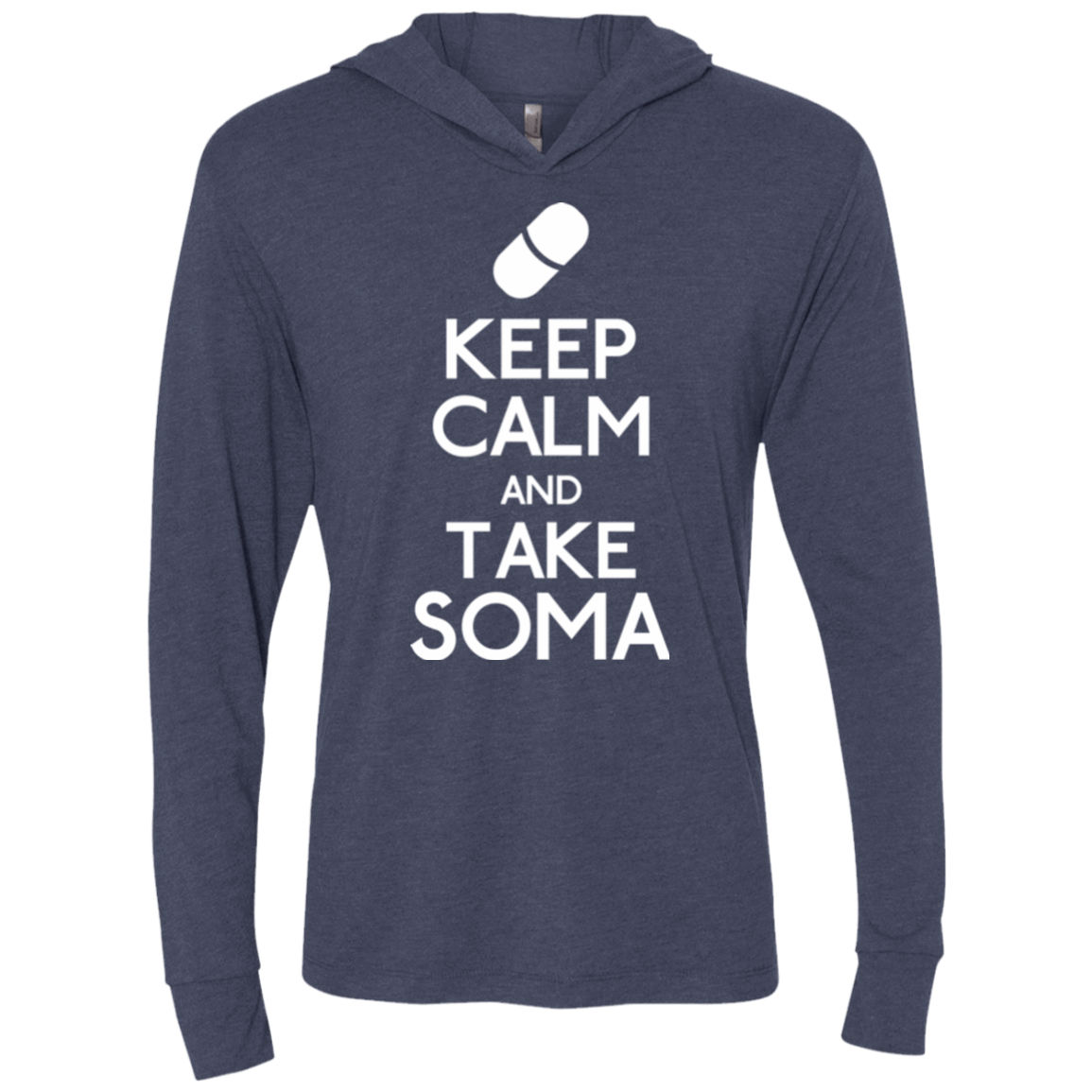 T-Shirts Vintage Navy / X-Small Keep Calm Soma Triblend Long Sleeve Hoodie Tee