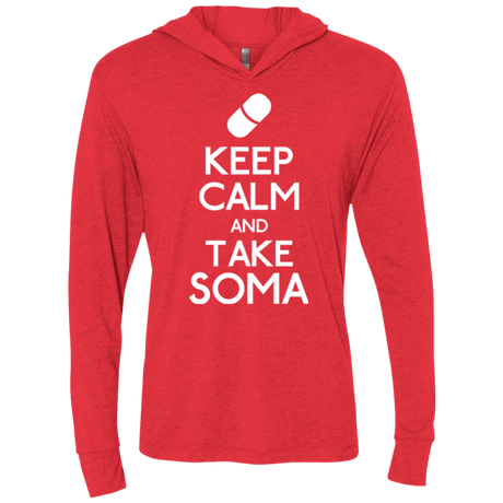 T-Shirts Vintage Red / X-Small Keep Calm Soma Triblend Long Sleeve Hoodie Tee