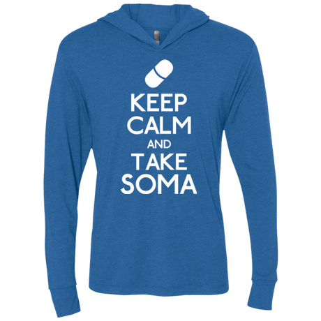 T-Shirts Vintage Royal / X-Small Keep Calm Soma Triblend Long Sleeve Hoodie Tee