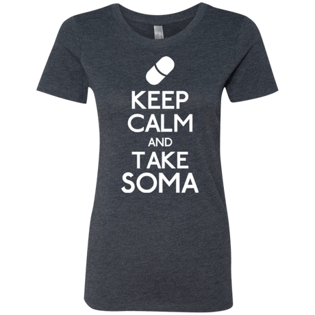 T-Shirts Vintage Navy / Small Keep Calm Soma Women's Triblend T-Shirt