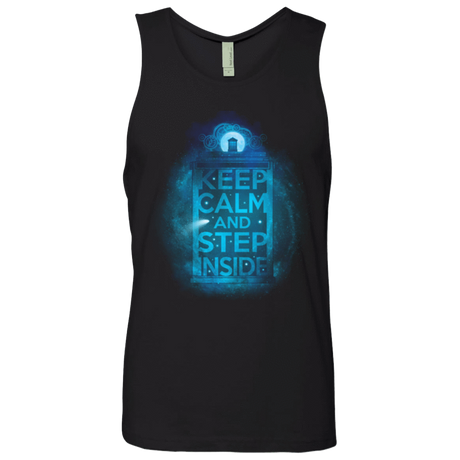T-Shirts Black / Small Keep Calm Tardis Men's Premium Tank Top