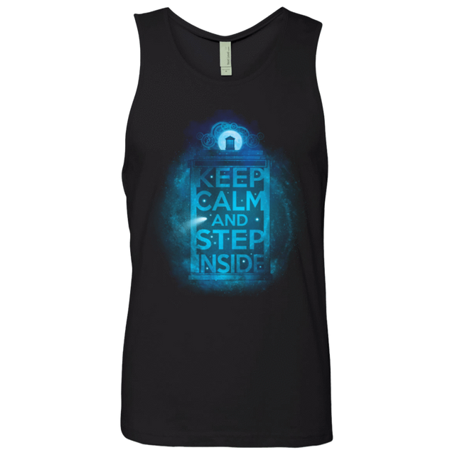 T-Shirts Black / Small Keep Calm Tardis Men's Premium Tank Top