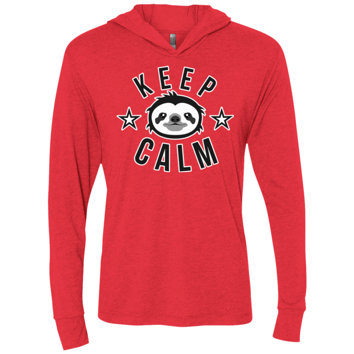 T-Shirts Vintage Red / X-Small Keep Calm Triblend Long Sleeve Hoodie Tee