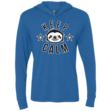 T-Shirts Vintage Royal / X-Small Keep Calm Triblend Long Sleeve Hoodie Tee