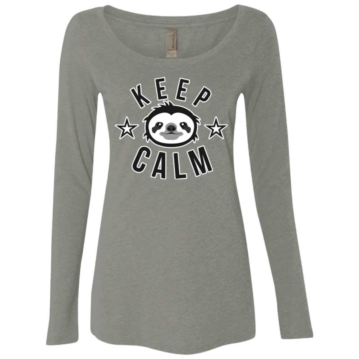 T-Shirts Venetian Grey / Small Keep Calm Women's Triblend Long Sleeve Shirt
