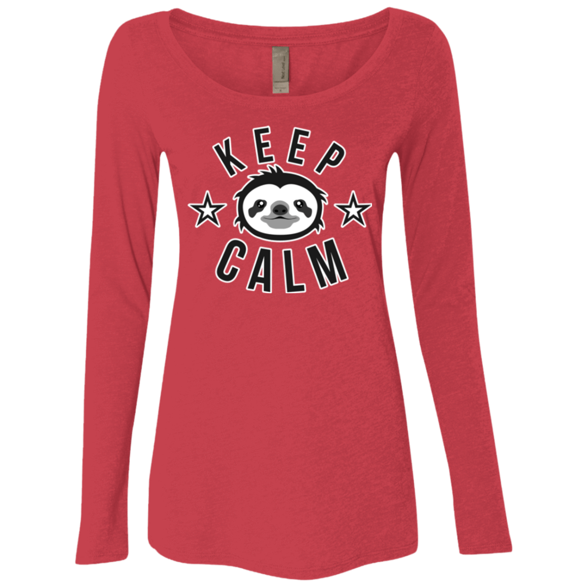 T-Shirts Vintage Red / Small Keep Calm Women's Triblend Long Sleeve Shirt