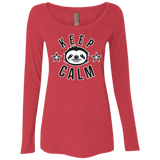 T-Shirts Vintage Red / Small Keep Calm Women's Triblend Long Sleeve Shirt