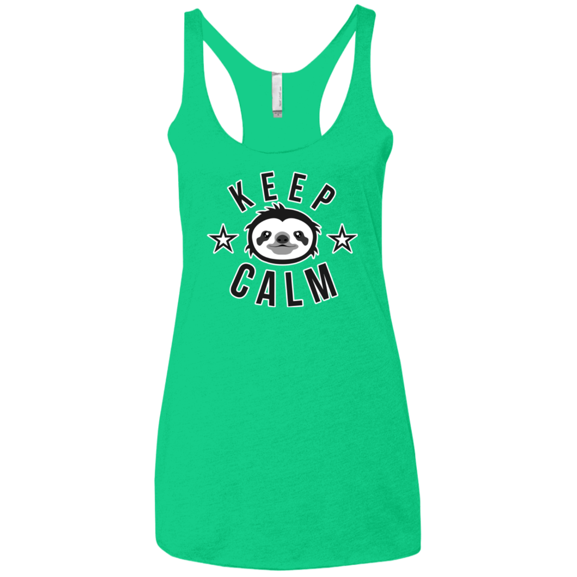 T-Shirts Envy / X-Small Keep Calm Women's Triblend Racerback Tank
