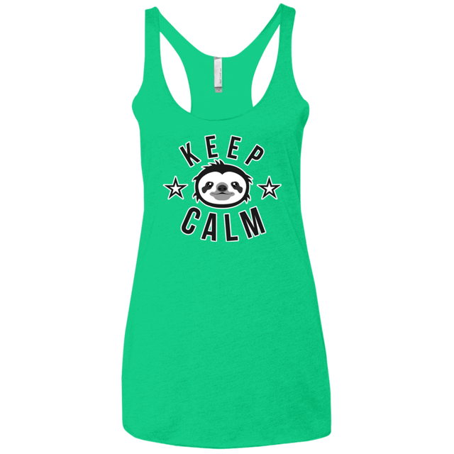 T-Shirts Envy / X-Small Keep Calm Women's Triblend Racerback Tank