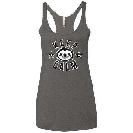 T-Shirts Premium Heather / X-Small Keep Calm Women's Triblend Racerback Tank