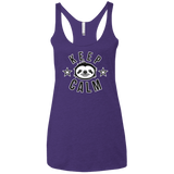 T-Shirts Purple / X-Small Keep Calm Women's Triblend Racerback Tank