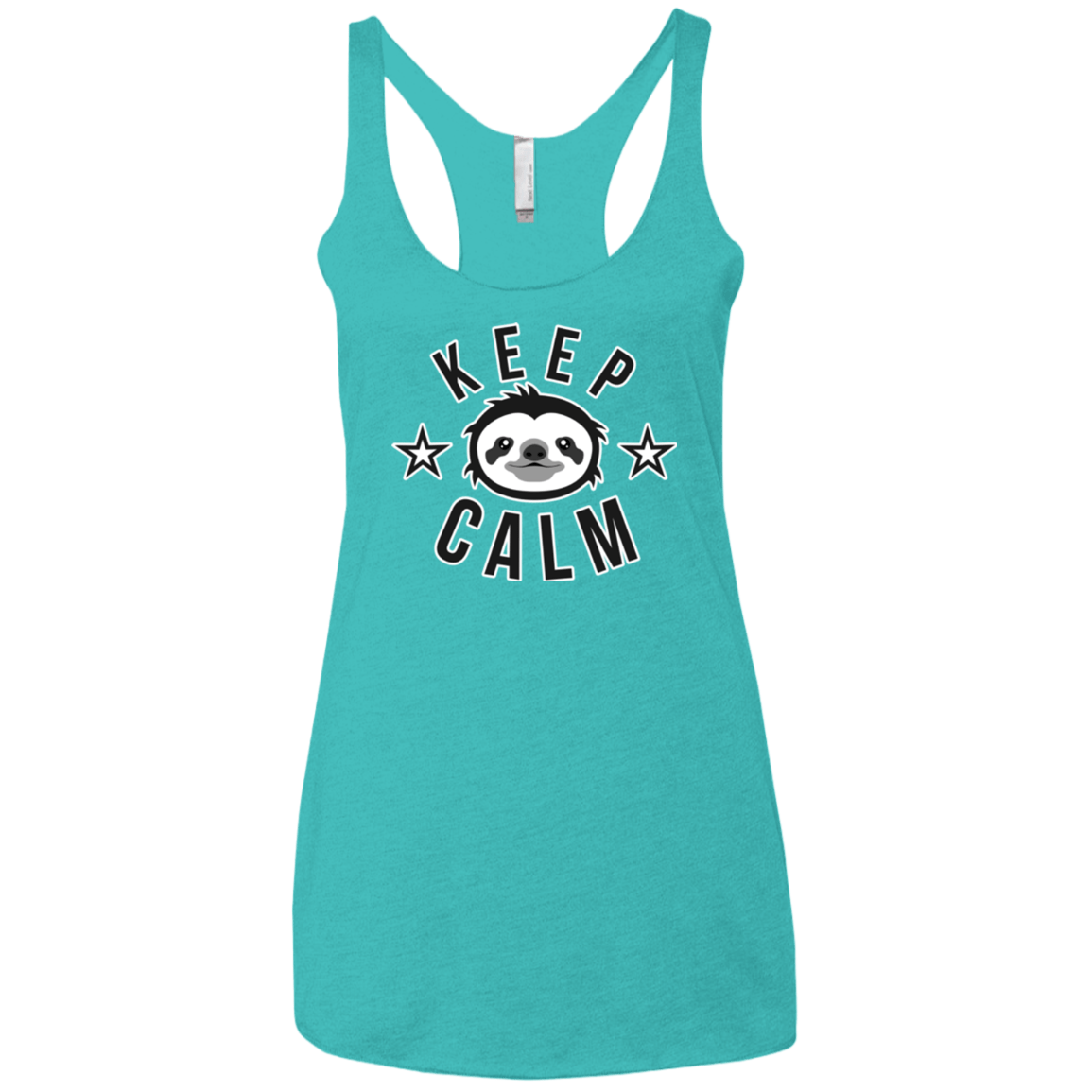 T-Shirts Tahiti Blue / X-Small Keep Calm Women's Triblend Racerback Tank