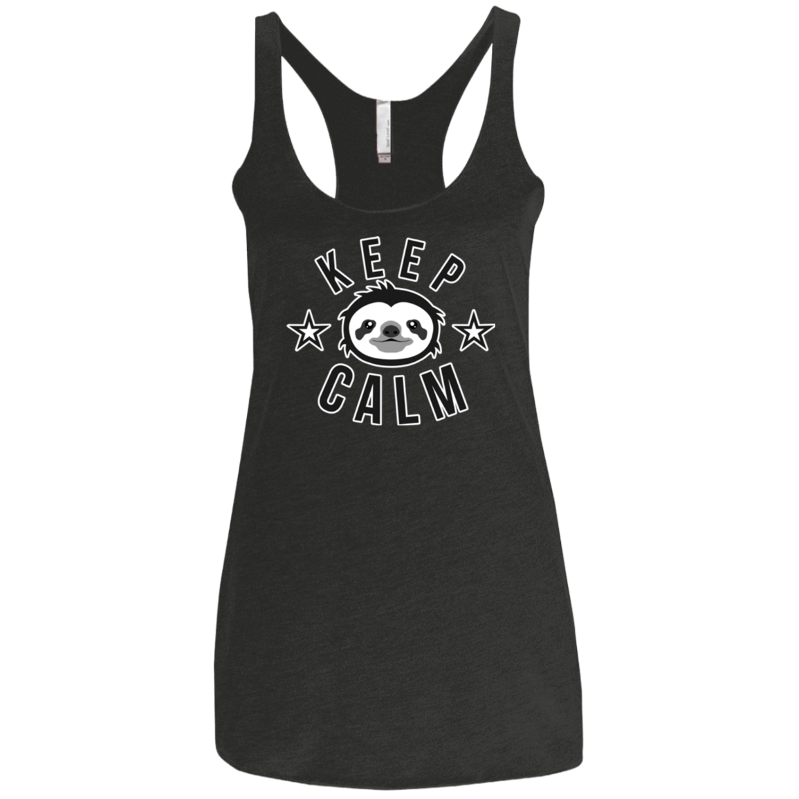 T-Shirts Vintage Black / X-Small Keep Calm Women's Triblend Racerback Tank