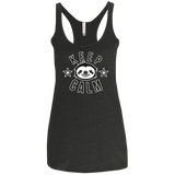 T-Shirts Vintage Black / X-Small Keep Calm Women's Triblend Racerback Tank