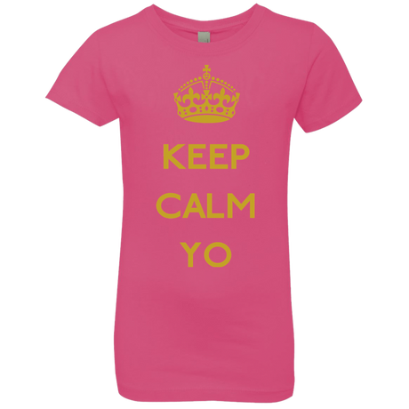 T-Shirts Hot Pink / YXS Keep Calm Yo Girls Premium T-Shirt