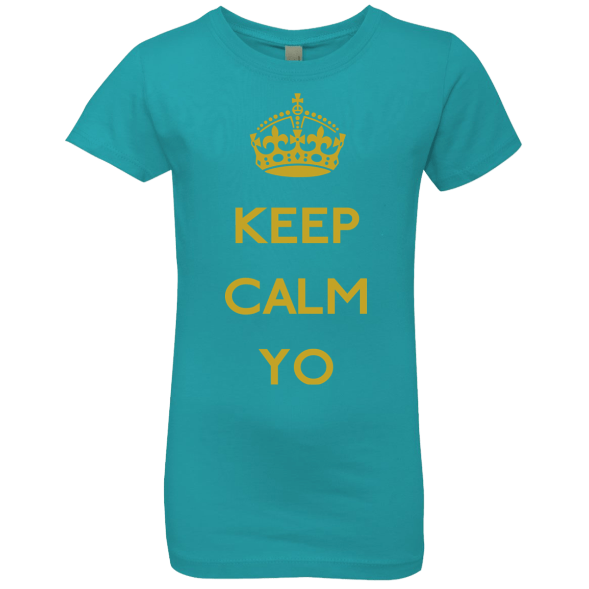 T-Shirts Tahiti Blue / YXS Keep Calm Yo Girls Premium T-Shirt