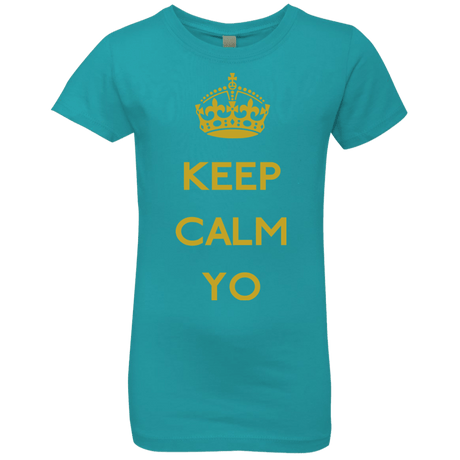 T-Shirts Tahiti Blue / YXS Keep Calm Yo Girls Premium T-Shirt