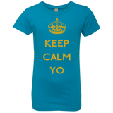 T-Shirts Turquoise / YXS Keep Calm Yo Girls Premium T-Shirt