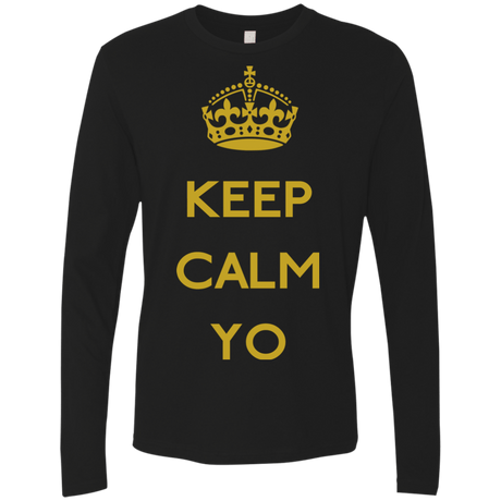 T-Shirts Black / Small Keep Calm Yo Men's Premium Long Sleeve