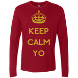 T-Shirts Cardinal / Small Keep Calm Yo Men's Premium Long Sleeve