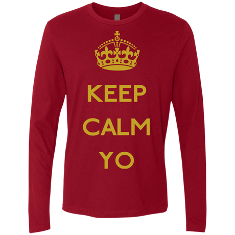 T-Shirts Cardinal / Small Keep Calm Yo Men's Premium Long Sleeve