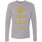 T-Shirts Heather Grey / Small Keep Calm Yo Men's Premium Long Sleeve