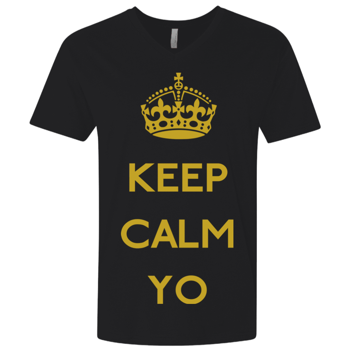 T-Shirts Black / X-Small Keep Calm Yo Men's Premium V-Neck
