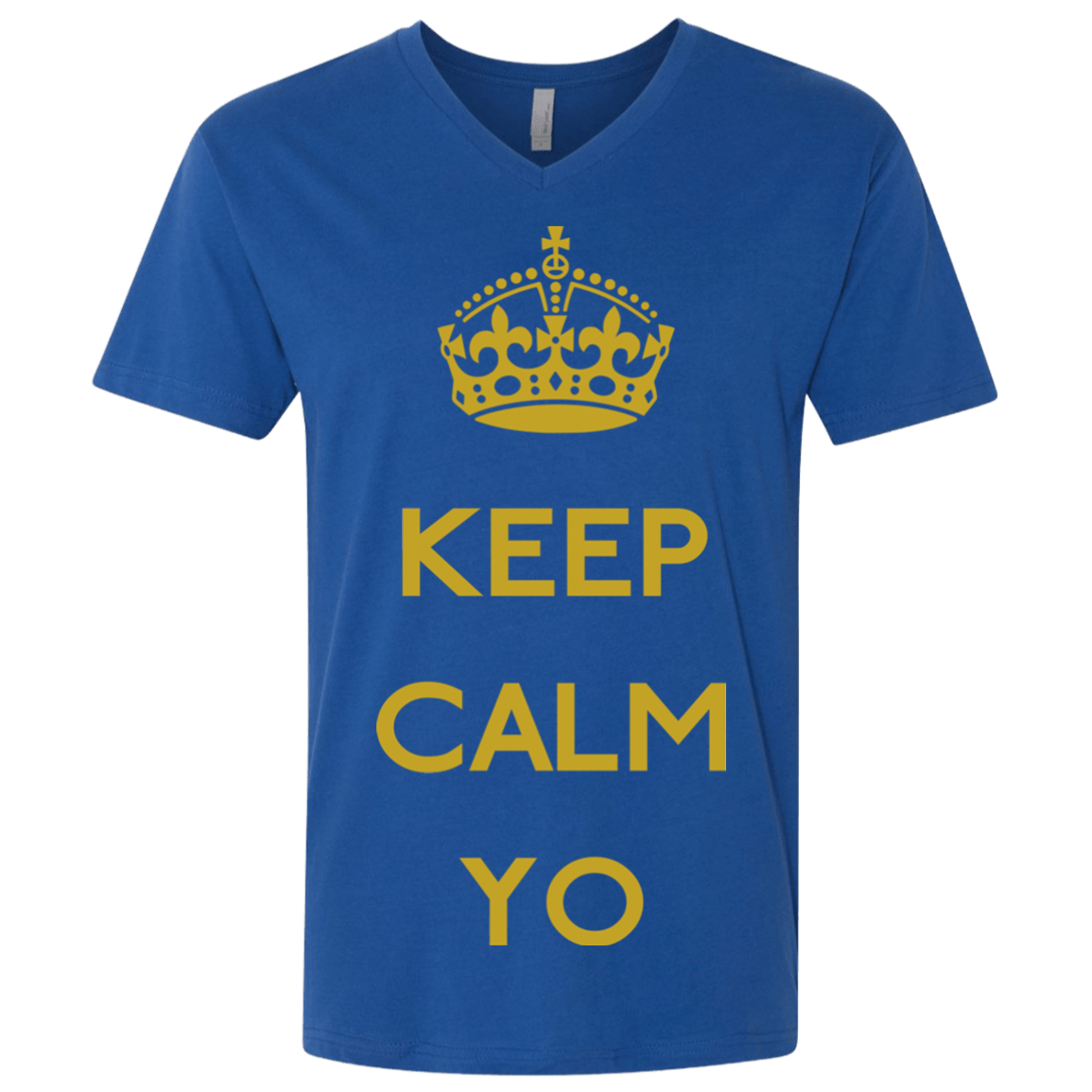 T-Shirts Royal / X-Small Keep Calm Yo Men's Premium V-Neck