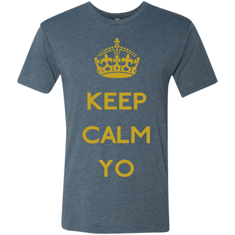 T-Shirts Indigo / Small Keep Calm Yo Men's Triblend T-Shirt