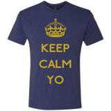 T-Shirts Vintage Navy / Small Keep Calm Yo Men's Triblend T-Shirt