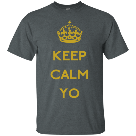 T-Shirts Dark Heather / Small Keep Calm Yo T-Shirt