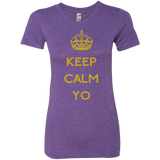 T-Shirts Purple Rush / Small Keep Calm Yo Women's Triblend T-Shirt