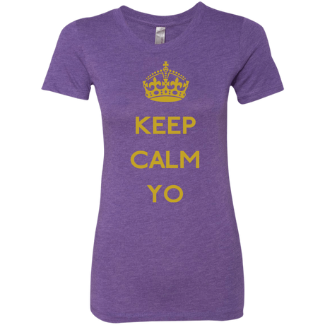 T-Shirts Purple Rush / Small Keep Calm Yo Women's Triblend T-Shirt