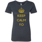 T-Shirts Vintage Navy / Small Keep Calm Yo Women's Triblend T-Shirt