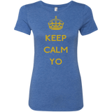 T-Shirts Vintage Royal / Small Keep Calm Yo Women's Triblend T-Shirt