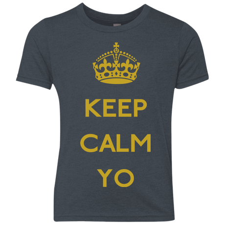 T-Shirts Vintage Navy / YXS Keep Calm Yo Youth Triblend T-Shirt