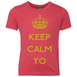 T-Shirts Vintage Red / YXS Keep Calm Yo Youth Triblend T-Shirt