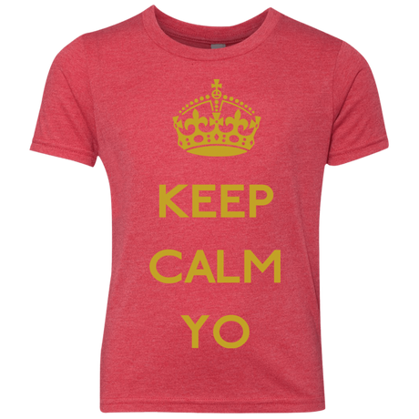 T-Shirts Vintage Red / YXS Keep Calm Yo Youth Triblend T-Shirt