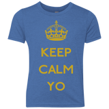 T-Shirts Vintage Royal / YXS Keep Calm Yo Youth Triblend T-Shirt