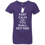T-Shirts Purple Rush / YXS Keep Calm You Shall Not Pass Girls Premium T-Shirt